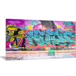 Street Art Melbourne Graffiti Metal Wall Art 28x12