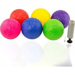 6 Piece Kickball Dodge-ball Hand Pump Sports Kids