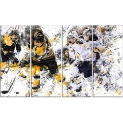 Hockey Power Play - Large Sport Canvas Art Print