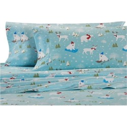 Shavel MFNSSCKFIS Micro Flannel Fun In The Snow Sheet Set