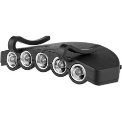 Lightweight Compact Clip-On 5 LED Head Light