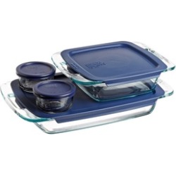 Pyrex 1093839 Easy Grab 8-Pc Bake-n-Store Set