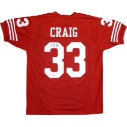Autographed Roger Craig San Francisco 49ers Red Custom Jersey