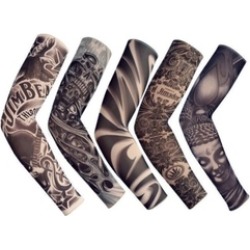 6 pcs Tattoos Cooling Arm Sleeves Cover UV Sun Protection Basketball