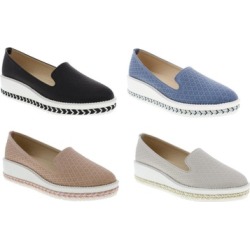 Moca Woman's Faux Leather Embossed Slip On Platform Sneaker