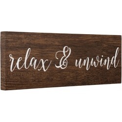 Relax And Unwind Wood Like CANVAS Wall Art Home Décor