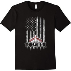 Bowling T-Shirt USA American Flag