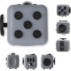 Fidget Cube Desk Toy Grey & Black Stress Anxiety Relief Focus Puzzle