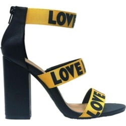 Womens Open Toe Silhouette Grosgrain Bands Heels Sandals Influencer-23