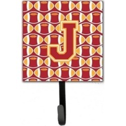 Carolines Treasures CJ1070-JSH4 Letter J Football Cardinal & Gold Leash or Key H