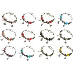 Lova Jewelry Zodiac Sign Silver-tone Pandora Style Bracelet