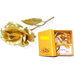 24K 6 Inch Gold Foil Rose