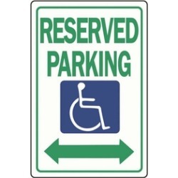 Hy-Ko HW-32 Heavy-Duty Aluminum Handicapped Parking Sign, 12" x 18"
