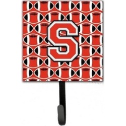 Carolines Treasures CJ1067-SSH4 Letter S Football Scarlet & Grey Leash or Key Ho