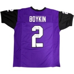 Autographed Trevone Boykin TCU Horned Frogs Purple Custom Jersey
