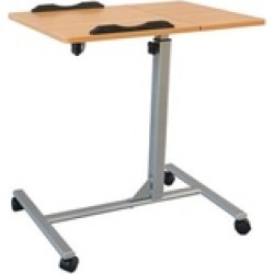 Rolling Laptop Computer Desk Height Adjustable Mobile Workstation