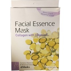 Skin Care Facial Essence Mask Collagen & Vitamin E Contains 4 Masks