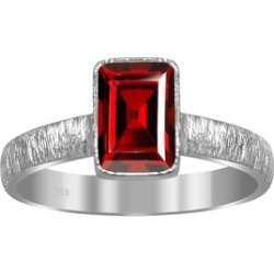 Orchid Jewelry 925 Sterling Silver 1 8/9 Carat Garnet Ring