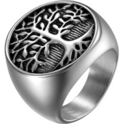Silver Tree Of Life Ring Jewelry for Men