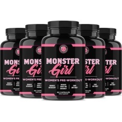 Angry Supplements Monster Girl Pre-Workout Supplement for Women (360-Count)