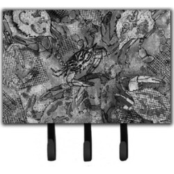 Carolines Treasures 8953TH68 Grey Canvas Abstract Crabs Leash & Key Holder