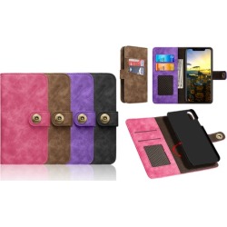 WalvoDesign Leather Wallet Card Folio with iPhone 7/8/7+/8+, X/ XS, Samsung Galaxy S8 or S8 Plus, S9 or S9 Plus Case Set