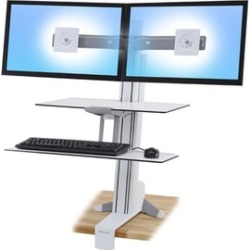 Ergotron 33-349-211 WorkFit-S Dual with Work Surface and Stand