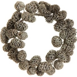 6" Metallic Gold Frosted & Glittered Pinecone Christmas Pillar Candle