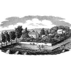 New Jersey Farm C1810. Namerican Farm Homestead In Cranbury New Jersey Wood En