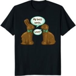 Funny Chocolate Easter Bunny Tee Shirt