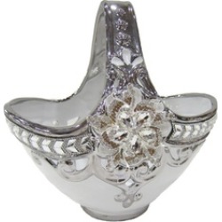 D'Lusso Designs White Bling Design Basket