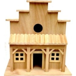 Western Saloon Birdhouse Unfinished Wood