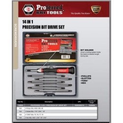 Precision 14 Piece In 1 Proferred Interchangeable Bit Screwdriver Set