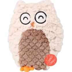 Ethical Dog 689745 Soft Swirl Plush Owl Dog Toy - Beige 9.5 in.