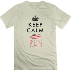 Ytaze Keep Calm And Run Natural Adult Tee
