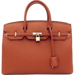 Texas West Fashion Padlock Satchel Handbag Tote In Multi Colors