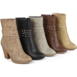 Journee Collection Womens Stacked Heel Strappy Booties