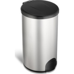 Nine Stars 11.8gal. Stainless Steel Auto-Open Trash Can