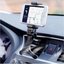 Black Car Air Vent Mount Cradle Holder Stand for Mobile Smart Cell Phone GPS