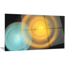 Orange Fractal Desktop Wallpaper Abstract Metal Wall Art 28x12