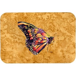 Carolines Treasures Butterfly On Gold Kitchen Or Bath Mat