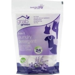 Grab Green 3-In-1 Laundry Detergent Lavender With Vanilla 24 Ct -Pack of 6