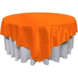 LA Linen TCbridal72X72-OrangeB48 Bridal Satin Square Tablecloth Orange - 72 x 72