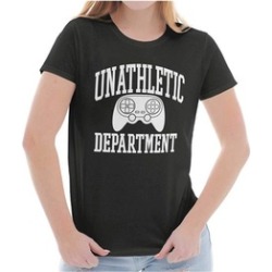 Unathletic Gamer Video Game Nerd Geek Gaming Ladies T Shirt