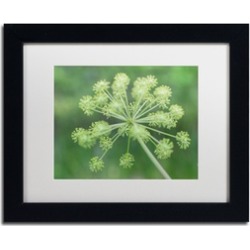 Kurt Shaffer 'Selective Focus in Green' Matted Black Framed Art