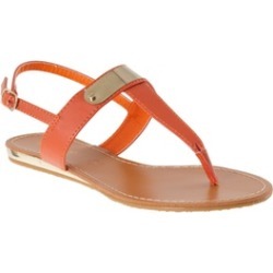 Riverberry Women's 'Saili' Metallic-detail Slingback Sandals, Orange