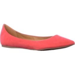 Riverberry 'Talia-01' Microsuede Pointed Toe Flats, Pink Lemonade