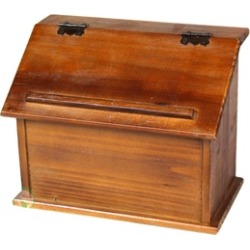 Old Style Wooden Podium Recipe Box