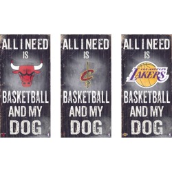 NBA Basketball and My Dog Sign (12"x6")