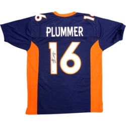 Autographed Jake Plummer Denver Broncos Blue Custom Jersey